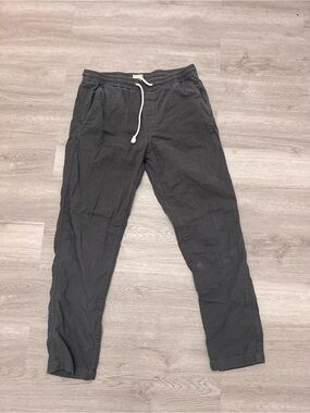 Marine Layer - Saturday Slim Straight Beach Pant | Large | Faded Black Gray